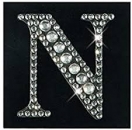 Strass-Sticker Monogramm N